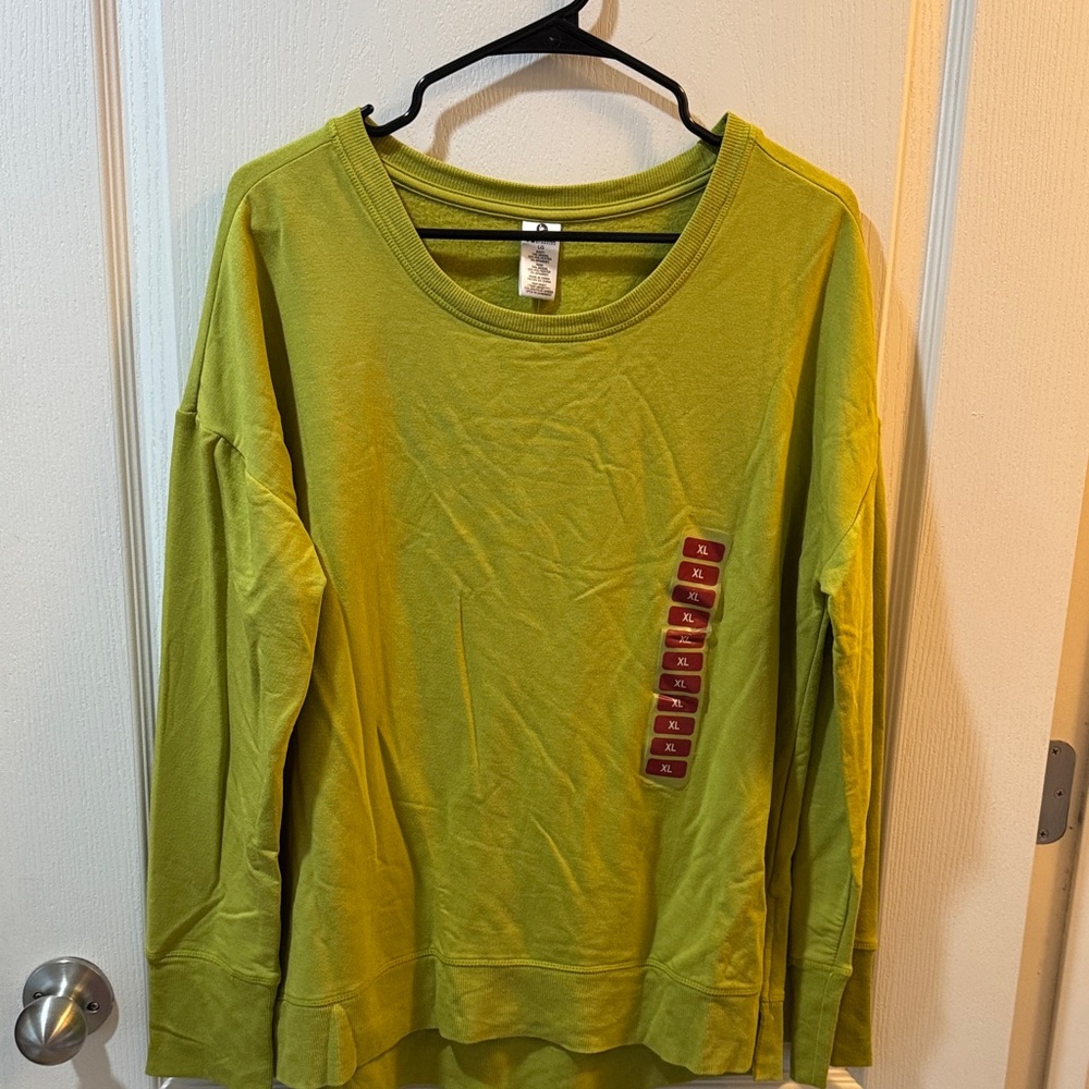 90 Degree By Reflex Lime Green Long Sleeve Top